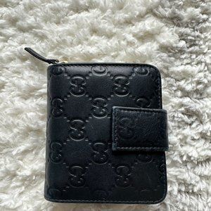 GUCCI Leather Wallet in Black